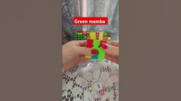 Green mamba pattern on rubiks cube #rubikscube #pattern