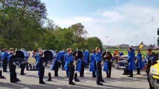 Drum line warm up, Festival of Champions, Warrensburg MO