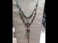 Multi Strand Boho Necklace With Ceramic Beads