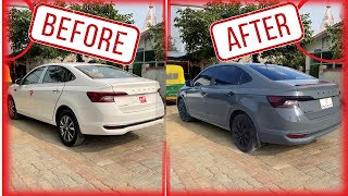 'Transforming a Skoda Slavia: White to Nardo Grey Wrap | Wraps Studio' #brotomotiv