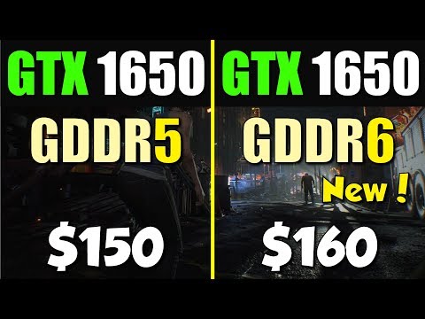 GTX 1650 (GDDR5) vs. GTX 1650 (GDDR6)
