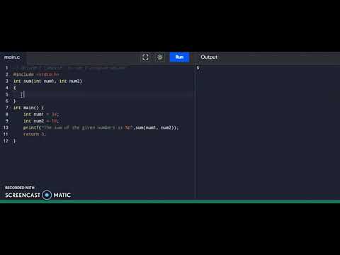 C Program to find the sum of given numbers using function