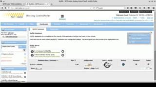 NETCreator CMS Installation: creating and configuring database