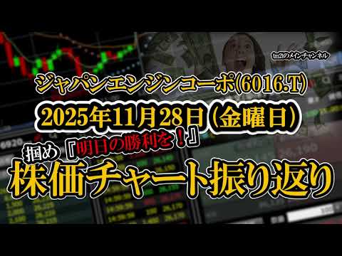 株価チャート振り返りで明日の勝利を！（ジャパンエンジンコーポ：6016）