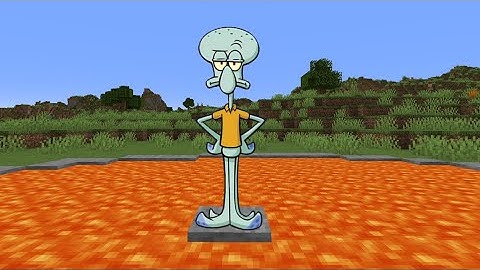 Squidward gets a bad spawn in Minecraft