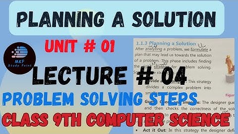 Planning a solution in english/urdu/hindi | Problem solving steps | 9th computer chapter 1