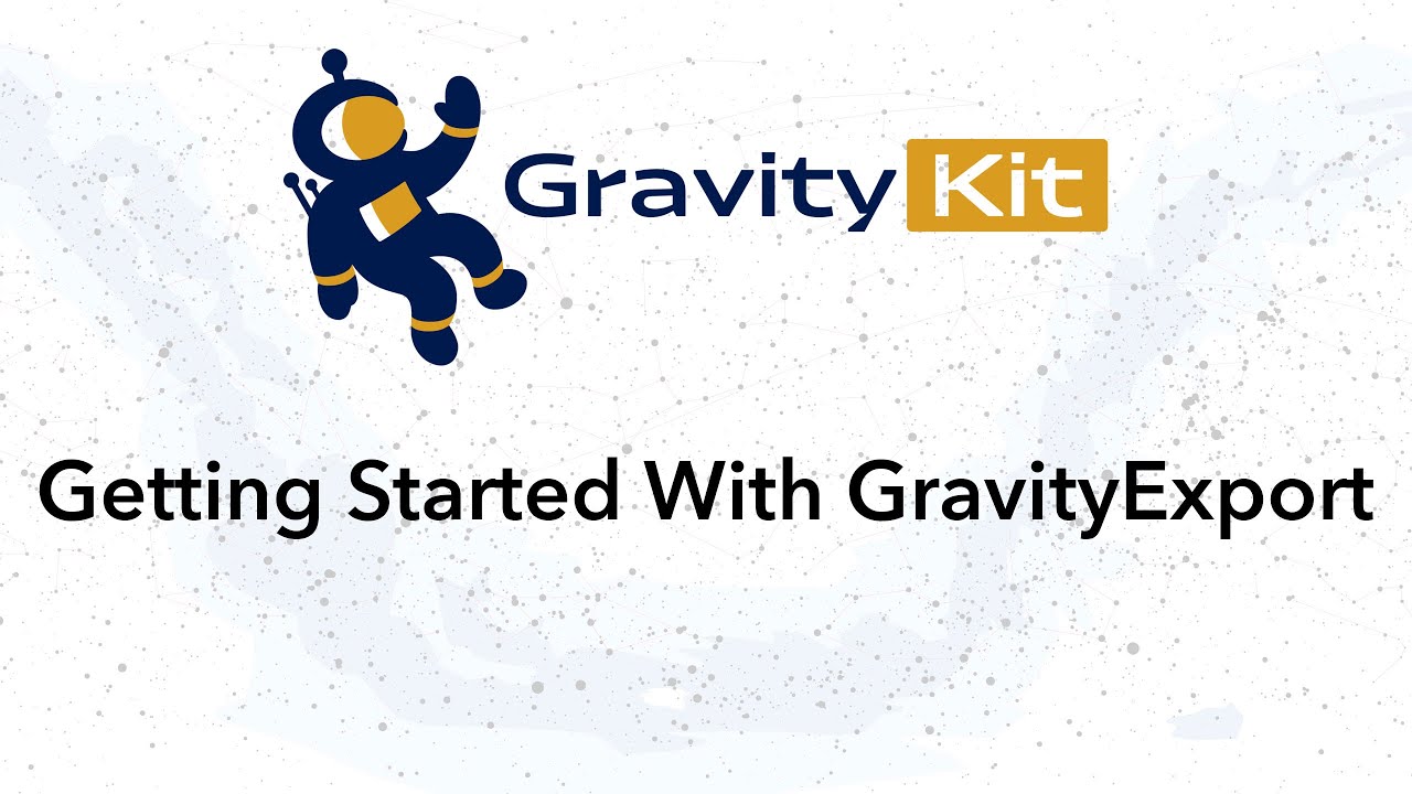Getting Started With GravityExport - YouTube
