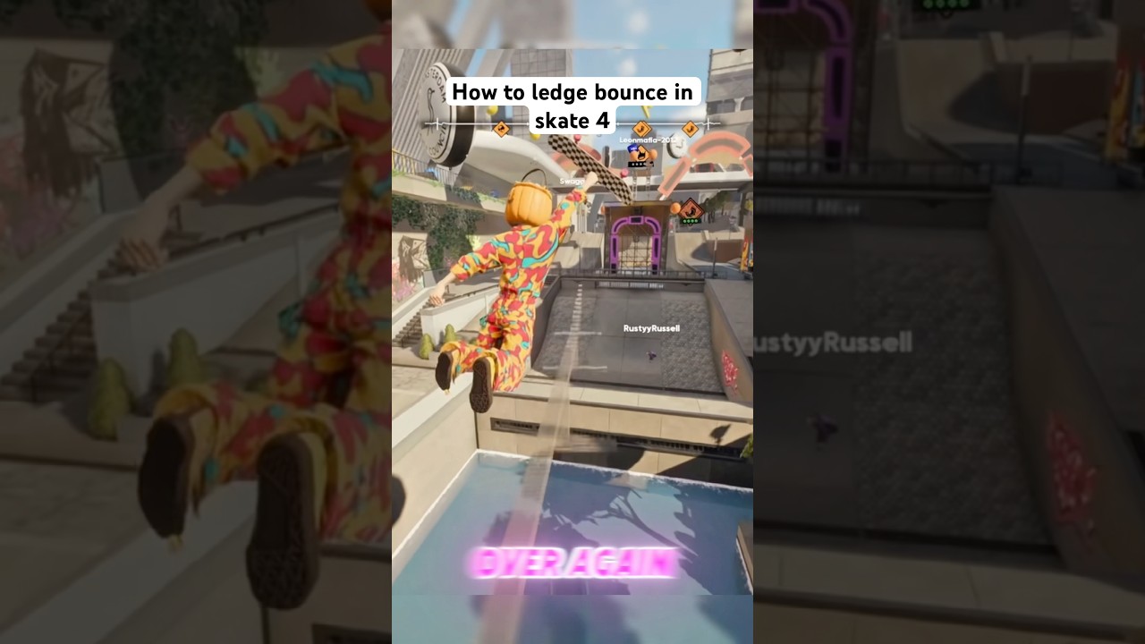 Как прыгать на уступе в Skate 4 (без глюка Foot Air) — обучающее видео 