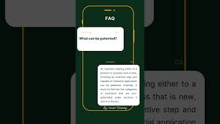 What can be patented?