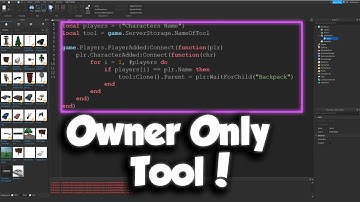 Roblox Studio - How To Make A Player(s) Only Tool!