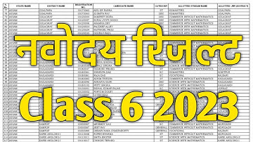 रिजल्ट घोषित{🙏} navodaya vidyalaya class 6 result 2023| jnv result date 2023 class 6| jnvst result 6
