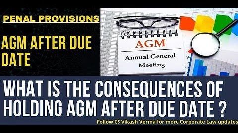 AGM due date and Penalty Provisions | UDIN problem | CS. Vikash Verma