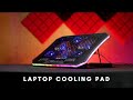 Techie 6 fans gaming laptop cooling pad with cool rgb and speed adjustment