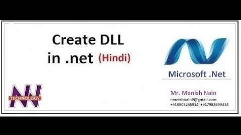 .Net tutorial in Hindi | How to Make a DLL file in C# | Hindi | Manish Nain