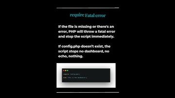 include vs require in PHP What