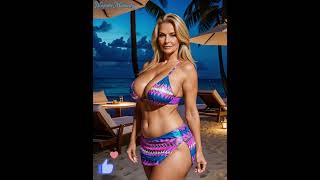 Natural Older Woman Over 50 Attractively Dressed Classy ❤️ Fashion Over 50 - Hawaiian Bikini