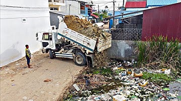 Start a new project Landfill Flooded area !! Bulldozer Komat