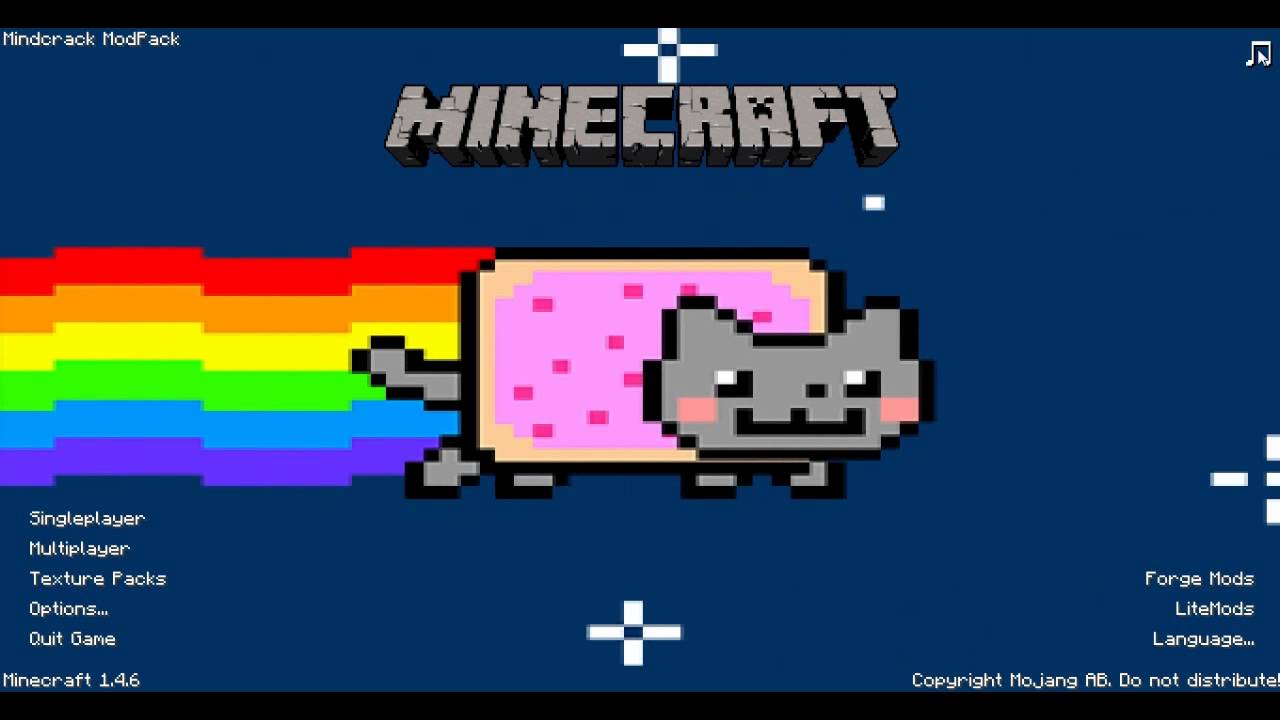 Minecraft Nyan Cat On Home Screan (Mindcrack FTB) Easter Egg
