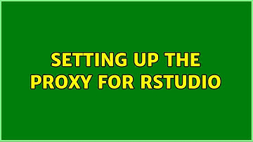 Ubuntu: Setting up the proxy for rstudio