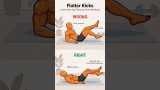 Flutter Kicks Mistakes 99% Make (Fix This NOW for Lower Abs!) #homeworkout #fitness #gym #shorts