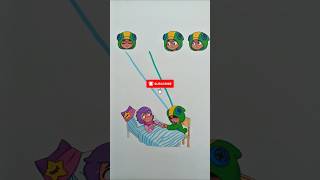 Can You Find the Real Leon? 🤔 | Brawl Stars Challenge #short #artandcraft