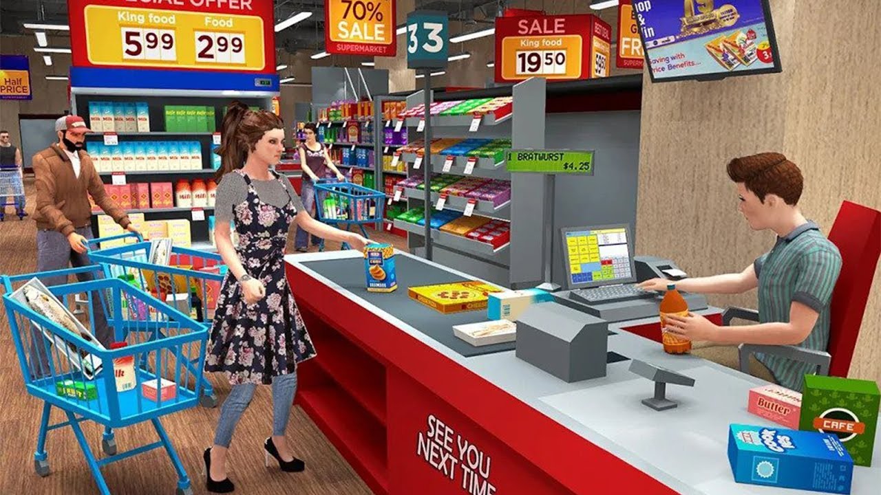 Supermarket simulator по сети. Супермаркет симулятор. Игра супермаркет на ПК. Симулятор терминала. Симулятор шоппинга.