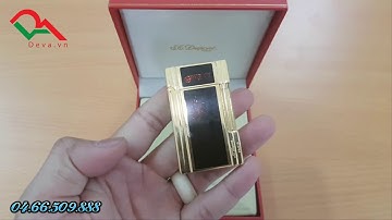 Bật lửa Dupont  sơn mài đen vàng tiếng thanh D89V | Deva.vn | Giá 750.000 Đ