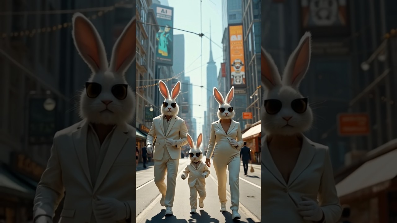 AI Luxury Animals Take Over NYC, Mountains & Gardens! 🐰🐼🐸 