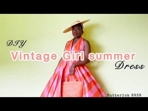 Making a vintage dress with a reproduction pattern| butterick 6938