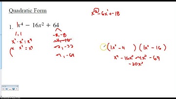 Factoring Polynomials:  Quadratic Form