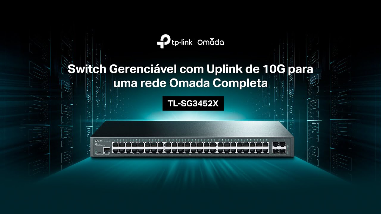 Switch Gerenciável JetStream Tp-Link TL-SG3452X com 48 Portas