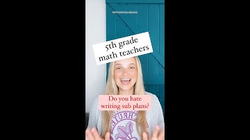 Writing and Interpreting Expressions Math Sub Plans for 5th Grade Teachers
