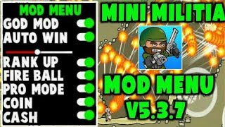 Mini Militia New Mod Menu V5.3.7 | Mini Militia Unlimited Everything Mod Menu |