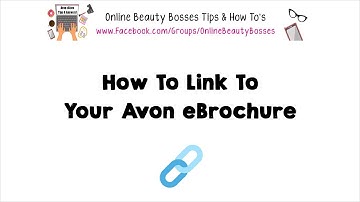 How To Link To Your Avon Brochure Online