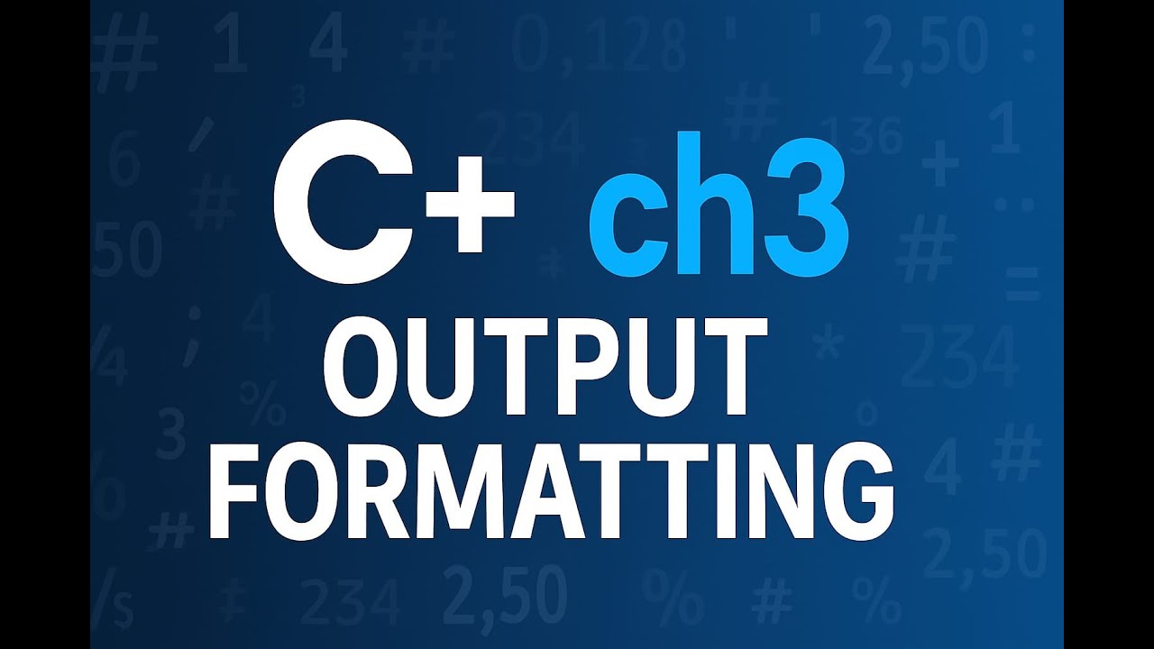 lesson#14 Chapter 3 – Output Formatting with iomanip setprecision ...