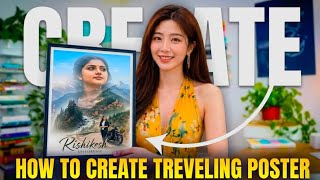 Instagram Viral Double Exposure Travel Photo Edit | AI Travel Poster Editing #aiphoto #photoshop  screenshot 3
