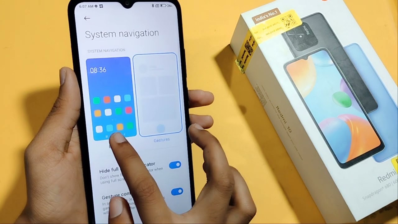 Redmi 10 full screen gesture setting how to use system navigation set navigation botton