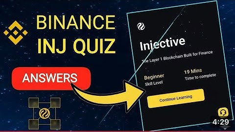 Binance Academy Course || $INJ Learn & Earn Quiz Answers || (100% right) || #money 