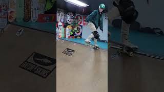 Father and son mini halfpipe session @ Boise Skateboard Supply