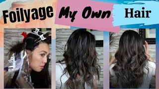 Foilyage My Own Hair | Baylayage at Home | Smokey Sliver Hair