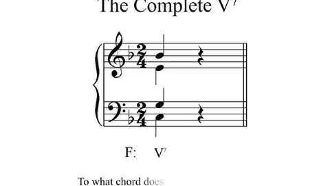 Resolving a complete V7 to a complete tonic triad