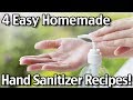 4 Easy Homemade Hand Sanitizer Recipes!