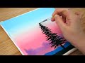 Lovely Sky & Tree | Step by step Acrylic Painting | Painting Tutorial #148