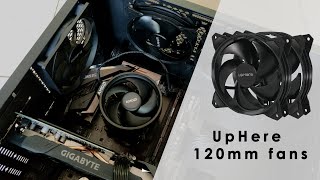 Uphere 120Mm 3Pin Case Fan Low Noise High Airflow For Computer Cooling,Cpu Cooler,Pf120Bk3-3