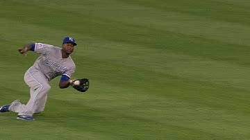 KC@LAA: Cain flashes the leather on two great grabs