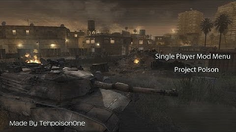 ProjectPoison CoD 4 Single Player Mod Menu Beta [NO JTAG]