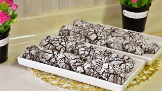 بسكوت الكرنكل.. بسكوت الكاكاو.. مكونات اقتصاديه بسيطه وأطيب طعم Crinkle Cookies , Cocoa Biscuits