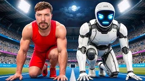 The FASTEST Man Alive vs 3 Robots! 🤖👽🔥