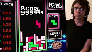 Tested out a block re-skin, unknowingly got my first 1.4. -  NES Tetris @Xenophilius