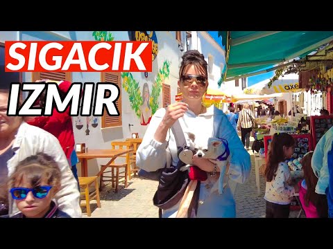 Izmir Turkey, Beautiful Sığacık Village, Sığacık Market, May 2023 Walking Tour 4K